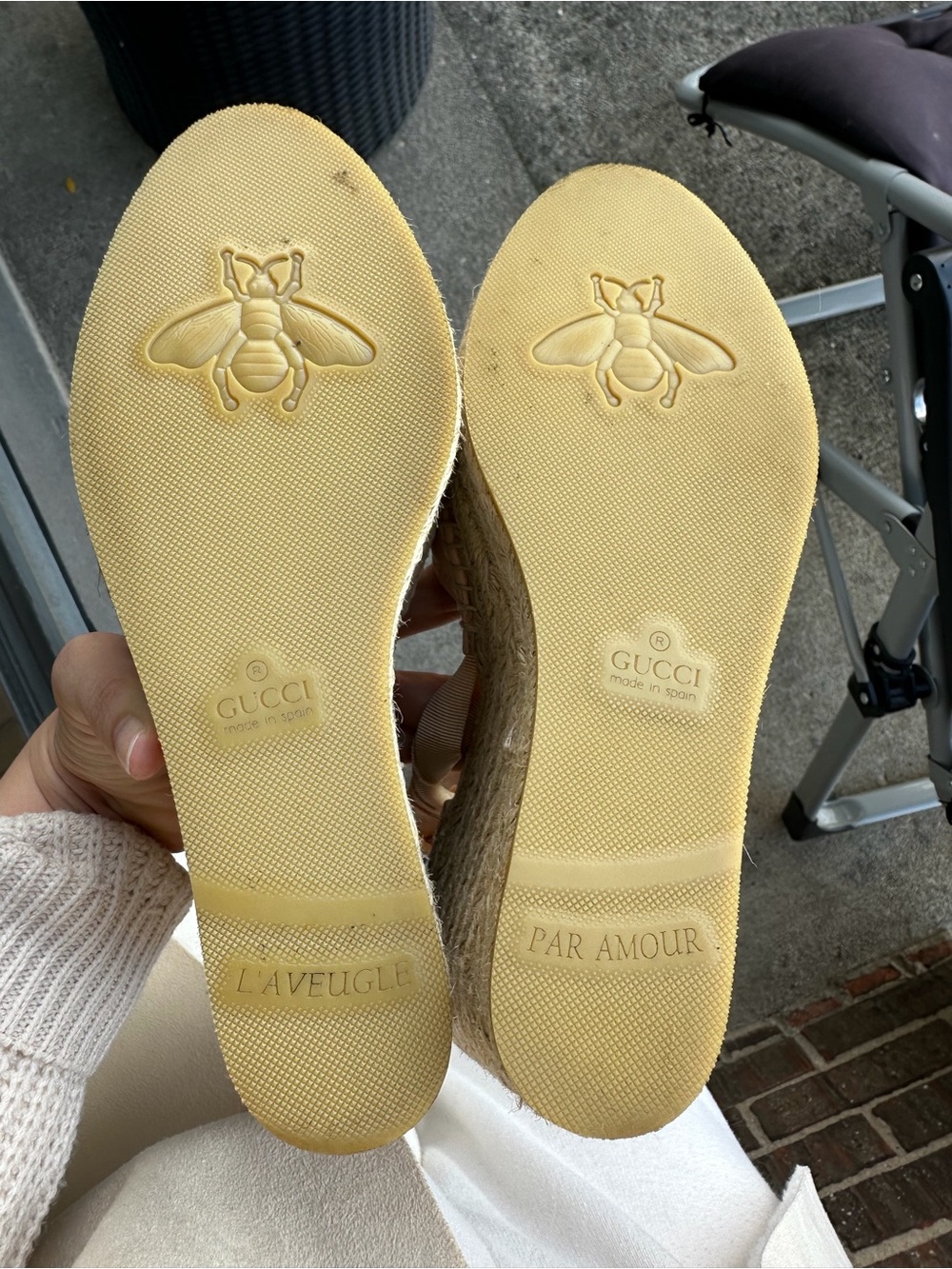 Gucci Charlotte GG Platform Espadrille Wedges – Size 40 - Picture 9 of 9